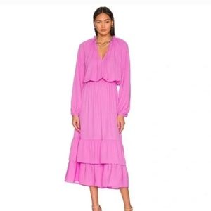 Show Me Your Mumu Cait Midi Dress- Bubble Gum Pink